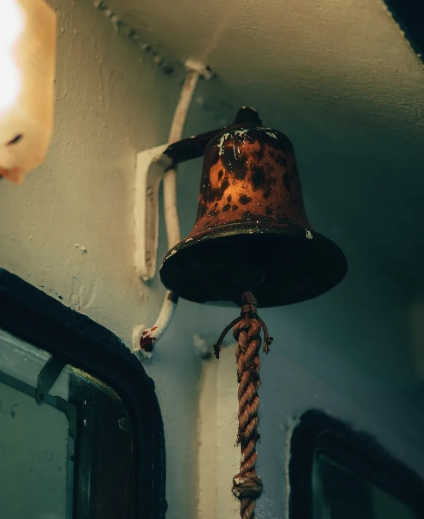 a bell ringing above the door